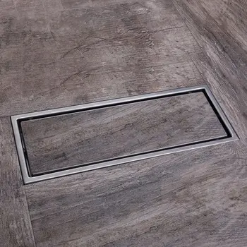 Линейный слив для душа в полу с плиточной решеткой - Изготовлен из нержавеющей стали Sus304 длиной 12 дюймов - Матовая нержавеющая сталь-2285