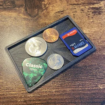 Лоток для монет из алюминиевого металла для кошелька, кошелек, держатель для карт, настольный лоток для ключей, Мужской Мини
