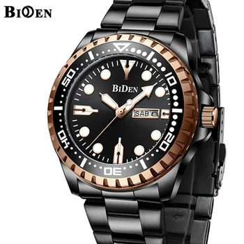 Лучший бренд BIDEN Деловые мужские часы Ретро Классического дизайна, Японские кварцевые водонепроницаемые повседневные мужские часы 3ATM, уникальный подарок для мужчин