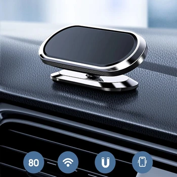 Магнитный Автомобильный держатель телефона 80 Раз, вращающийся на 360 градусов, подставка для мобильного телефона для iPhone Xiaomi, магнит из цинкового сплава, автомобильная подставка для GPS
