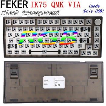Механический переключатель клавиатуры FEKER IK75 QMK с горячей Заменой Honey Matcha Keycap 3 или 1 Режим USB Кабель Проводная Клавиатура с RGB Подсветкой