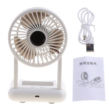 Мини-Бесшумный ручной Вентилятор со светодиодной подсветкой, настольный Складной Маленький электрический вентилятор, Прямая доставка