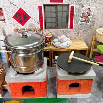 Мини-маленькая кухня для настоящей кулинарии Полный набор Детский игровой домик Для детей Настоящая версия Набор кухонной утвари для приготовления пищи