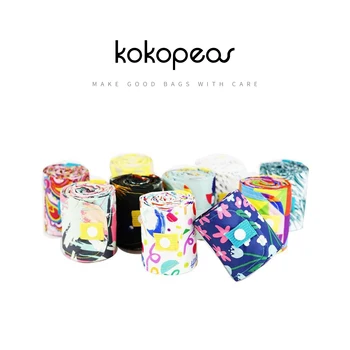 Многоразовые продуктовые сумки KOKOPEAS, экологичная складная компактная сумка для покупок большой емкости, моющиеся, прочные сумки