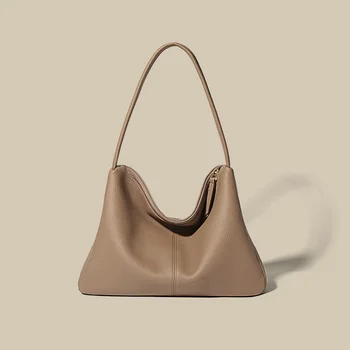 Модная Изысканная сумка для покупок, Ретро Повседневные женские сумки-тотализаторы, сумки через плечо, Женская однотонная сумка из натуральной кожи для женщин 2023