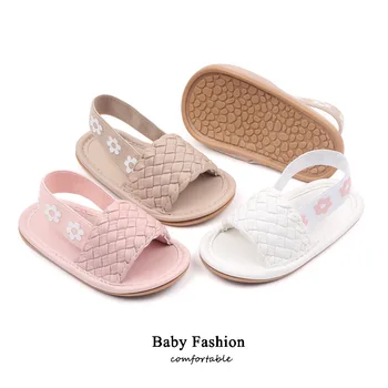Модная детская обувь на искусственной резиновой подошве для новорожденных, летняя Милая Обувь для маленьких мальчиков и девочек