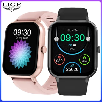 Модные Умные часы LIGE для мужчин с полным сенсорным экраном и Bluetooth, водонепроницаемые часы, Спортивный Фитнес-трекер, Умные часы Reloj Hombre