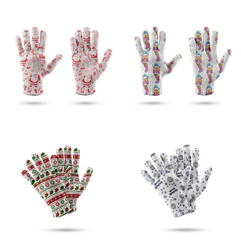 Модные вязаные перчатки для мужчин и женщин, осенне-зимние перчатки с принтом Рождественского Оленя, перчатки с полными пальцами, Фестивальный индивидуальный подарок