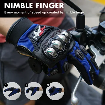 Мужские Автомобильные Мотоциклетные перчатки для лета, дышащие перчатки для мотокросса, Аксессуары для мотоциклов, защитные приспособления