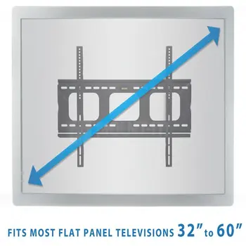 НОВАЯ низкопрофильная подставка для телевизора, настенное крепление для телевизора, подходит для телевизоров с диагональю от 32 