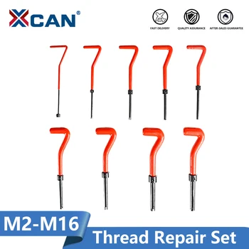 Набор для ремонта резьбы XCAN Метрический M2-M16 Для восстановления поврежденной резьбы Инструменты для ремонта резьбовых вставок
