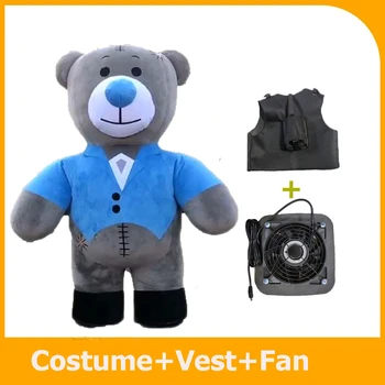 Надувной костюм мальчика-медведя для мероприятий, брендовые талисманы для взрослых, надувной костюм, плюшевый наряд для всего тела, карнавальное платье