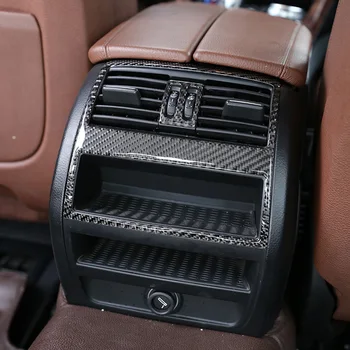 Наклейка на раму заднего выхода кондиционера из настоящего углеродного волокна для BMW 5 серии F10 F18 2011-2017