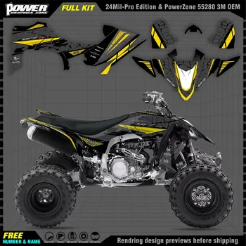 Наклейки PowerZone graphics kit Для YAMAHA 14-21 YFZ450R ATV 2014-2021 Мотоциклетная наклейка 002