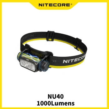 Налобный фонарь NITECORE NU40 1000 люмен USB-C Перезаряжаемая фара для бега по тропе, работы, Рыбалки, Треккинга, альпинизма