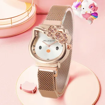 Наручные часы TAKARA TOMY Hello Kitty, подарки для девочек, студенческие часы на День Рождения, женские Электронные часы с 3 барами, Бесплатная доставка, часы Kawaii