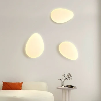 Настенный светильник из скандинавского булыжника, современный минималистичный фон для гостиной, спальня, детская, светильники для настенной мебели, светодиодные