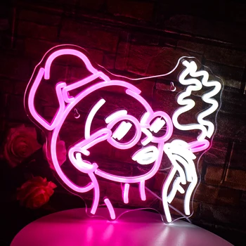 Неоновая вывеска для курящих девушек, акриловый неоновый светильник для декора стен в комнате для девочек и мальчиков, эстетический декор комнаты, Бар, Праздничная вечеринка, USB LED Neon