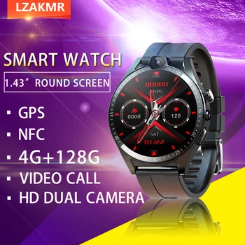 Новая Глобальная версия 4G NET 128G ROM T1 Smartwatch 1,43 