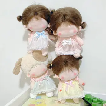 Новая Модная Милая Кукольная Одежда Для Куклы 10 см/20 см, Юбка для куклы, Плюшевая Кукольная Одежда Ручной работы, Красочный Кукольный Наряд, Аксессуары для кукол 