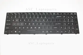 Новая американо-английская QWERTY-клавиатура для Clevo 6-80-N8500-010-1, совместимая с 6-80-N8500-011-1, черная, с цветной подсветкой