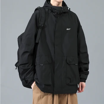 Новая мужская повседневная универсальная куртка в гонконгском стиле 2023 Весна и осень, свободная молодежная ветрозащитная спортивная куртка на открытом воздухе