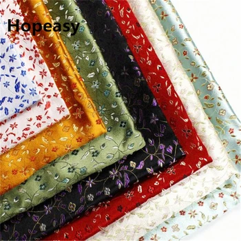 Новая полиэфирная жаккардовая ткань с цветочным узором из парчи для DIY, юбка в китайском стиле, ткань для сумки