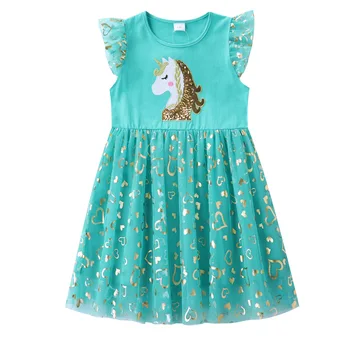 Новое Поступление, Платья для маленьких девочек, Летняя Хлопковая Одежда для Вечеринки, Дня Рождения, Лидер продаж, Платье Принцессы для малышей
