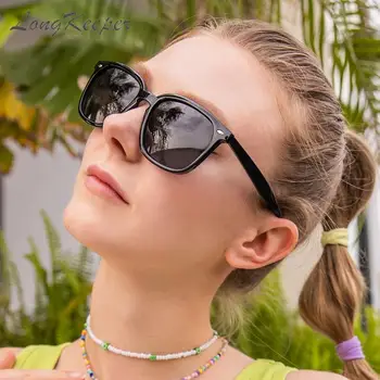 Новые Квадратные солнцезащитные очки для женщин, роскошные Брендовые Солнцезащитные очки, Женские Винтажные солнцезащитные очки для улицы Uv400 Oculos De Sol Longkeeper