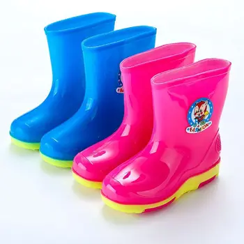 Новые детские модные непромокаемые ботинки для мальчиков и девочек из мягкого ПВХ с героями мультфильмов, детские нескользящие водонепроницаемые резиновые сапоги