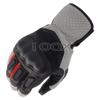 Новые мужские кожаные перчатки для байка, черные, серые мотоциклетные перчатки Gants Moto GP для внедорожных гонок, короткие Перчатки