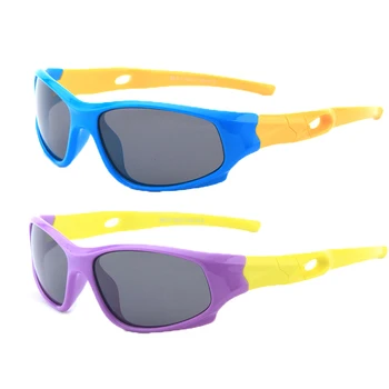 Новые силиконовые солнцезащитные очки для детей, мальчиков и девочек, для путешествий, для верховой езды, Поляризованные солнцезащитные очки, Детские винтажные очки для защиты глаз, Очки