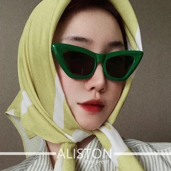 Новые солнцезащитные очки, женские солнцезащитные очки, кошачьи глаза, подиум, треугольник INS, модный тренд, Южная Корея