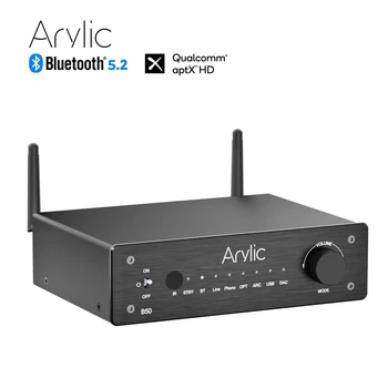 Новый Arylic B50 Bluetooth 5,2 Передатчик Приемник aptX HD Аудио Адаптер Беспроводной Аудио Усилитель для телевизора Домашние Наушники Стерео