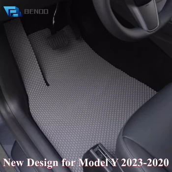 Новый Дизайн для Tesla Model Y 2023-2020, Серые плоские коврики из ТПЭ, защита от любых погодных условий, Водонепроницаемый Задний грузовой коврик для грузового лайнера