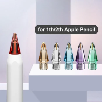 Новый Красочный Наконечник для Apple Pencil Наконечник для Карандаша Apple Pencil 1-го 2-го поколения 1/2-го поколения Сменный Наконечник для карандаша Прозрачный Наконечник