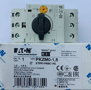 Новый Оригинальный автоматический выключатель Eaton PKZM0-1,6 (1.6) для защиты двигателя