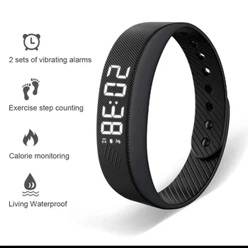 Новый спортивный браслет T5S умный браслет с вибрирующим будильником, браслет для подсчета шагов при беге для студентов мужского и женского пола