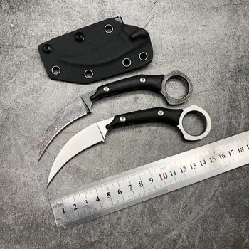 Ножи с когтями Бастинелли, прямой нож с ножнами Kydex, охотничье снаряжение для кемпинга, тактическое снаряжение для обороны, боевые карманные ножи EDC