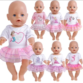 Одежда Для новорожденных кукол Подходит для кукол 17 Дюймов 43 см, модное платье Русалки с Единорогом, одежда Nendroid, Аксессуары, подарок для ребенка На День рождения