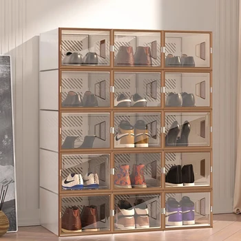 Организация Полки для обуви На Балконе, Экономящая пространство Полка для обуви В прихожей, Скрытая Тонкостенная Мебель для гостиной
