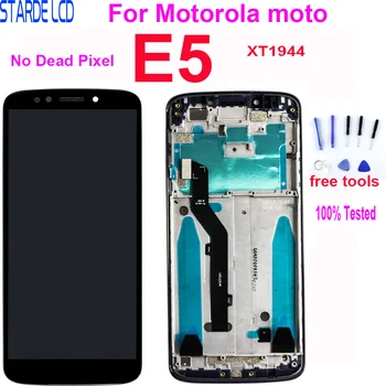 Оригинальный ЖК-дисплей Для Motorola moto E5 XT1944 ЖК-дисплей с Сенсорным экраном Дигитайзер В Сборе Запасные Части Для Moto E5 С Рамкой