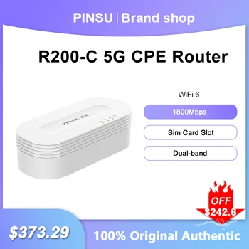 Оригинальный Маршрутизатор PINSU R200-C 5G CPE Wi-FI6, Двухчастотный Усилитель сигнала Со слотом для Sim-карты, Гигабитный Wifi-Ретранслятор дальнего действия