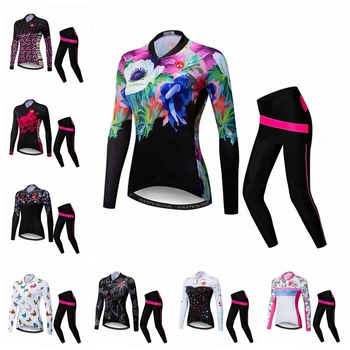 Осенний женский комплект для велоспорта, Майки для велоспорта, топ с длинным рукавом, Велосипедная одежда для велоспорта, юбка для верховой езды, Брюки с гелевой прокладкой