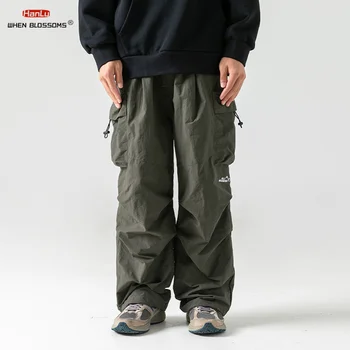 Осень 2023, Новая модная уличная одежда, военные тактические брюки-карго, мужская одежда, японские штаны для бега Трусцой Harajuku, черные джоггеры