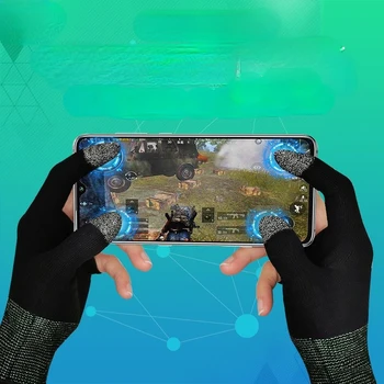 Перчатки для мобильных игр, защищающие пальцы от пота, с сенсорным экраном, рукав для больших пальцев