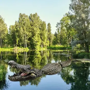 Плавающий Крокодил Орнамент Имитация Статуи Аллигатора Водная приманка для бассейна Пруд Сад