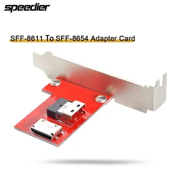 Плата адаптера PCI-Express 4.0 Slimline SAS SFF-8654 для Oculink SFF-8611 SFF-8612 PCBA с кронштейном
