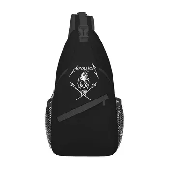 Повседневный рюкзак-слинг Scary Guy Metallicas через плечо, мужская нагрудная сумка для пеших прогулок в стиле рок-музыки