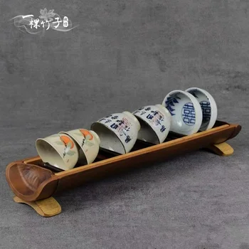 Подстаканник для чая кунг-фу, бамбуковый подстаканник для чайной церемонии, стол для хранения чайного сервиза, подставка для сушки, подставка для дисплея, сливная стойка